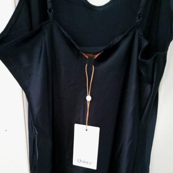 Quince 100% Silk Maxi Slip Dress. Large. Navy. Washable. Perfect Condition. - Picture 9 of 16